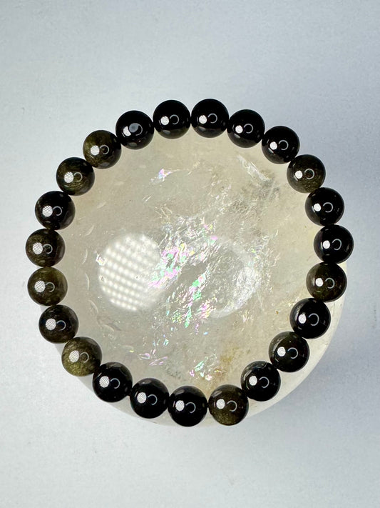 Gold Sheen Obsidian Bracelet