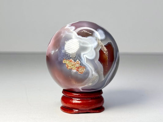 Mozambique Pink Agate Sphere - K