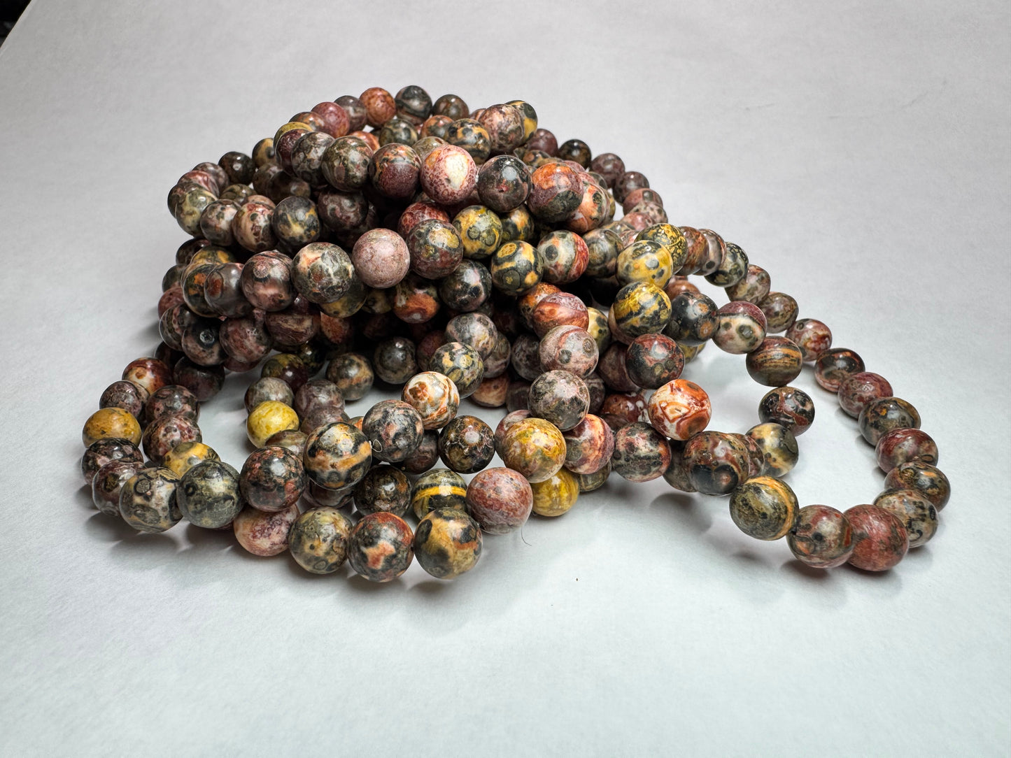 8mm Pink Leopardite Bracelet