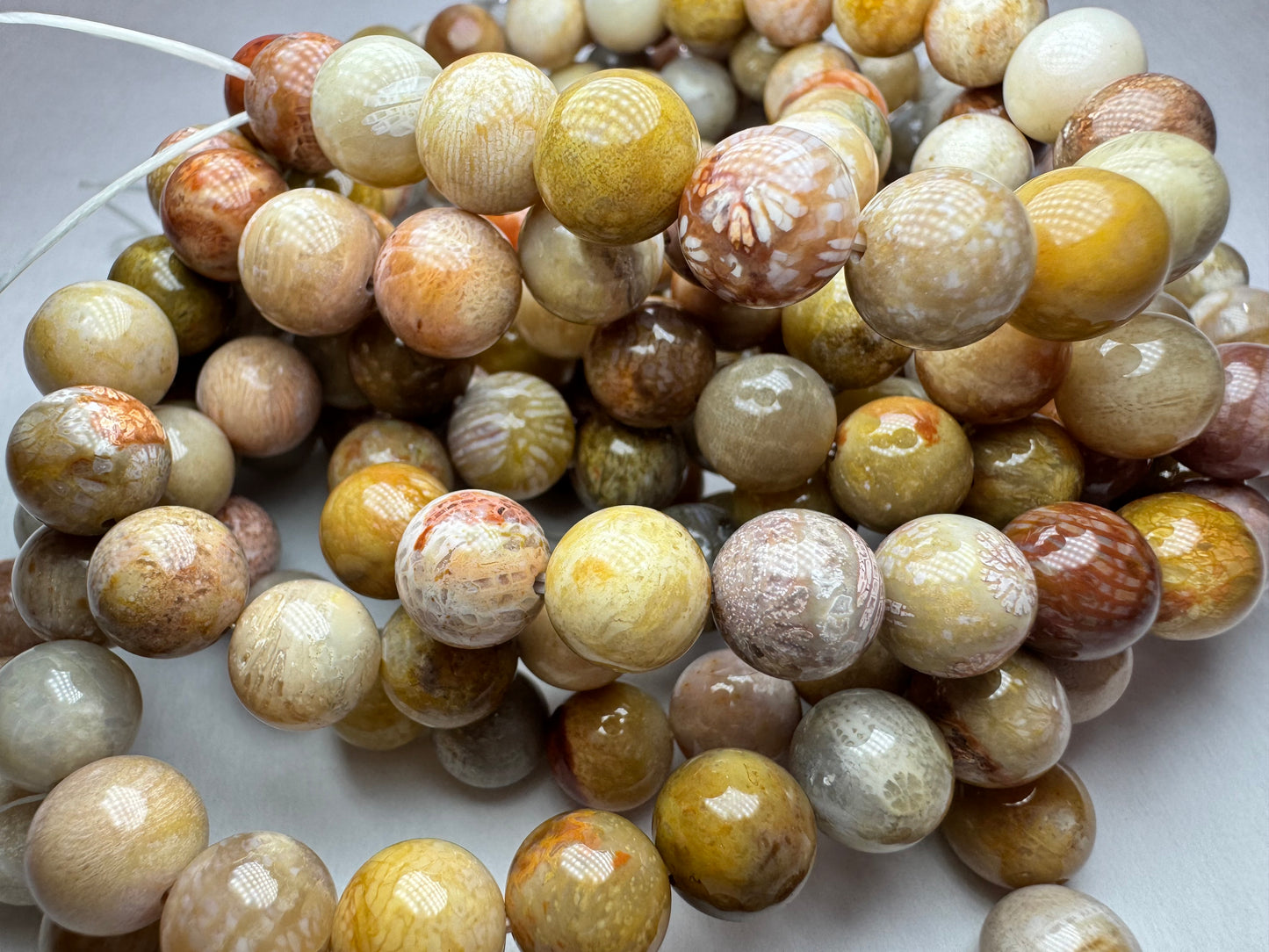8mm Coral Jade Bracelet