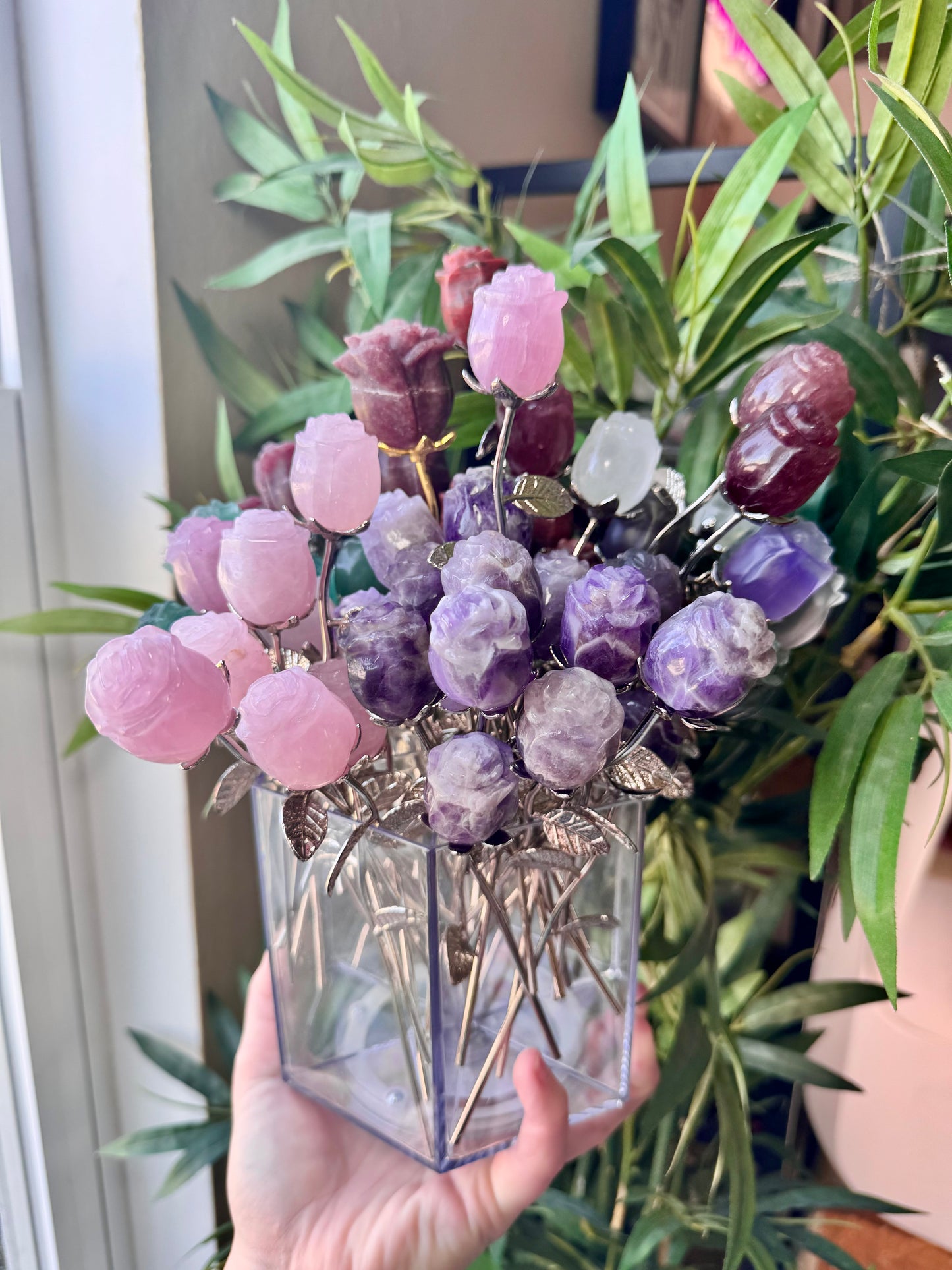 Crystal Rose on Stem