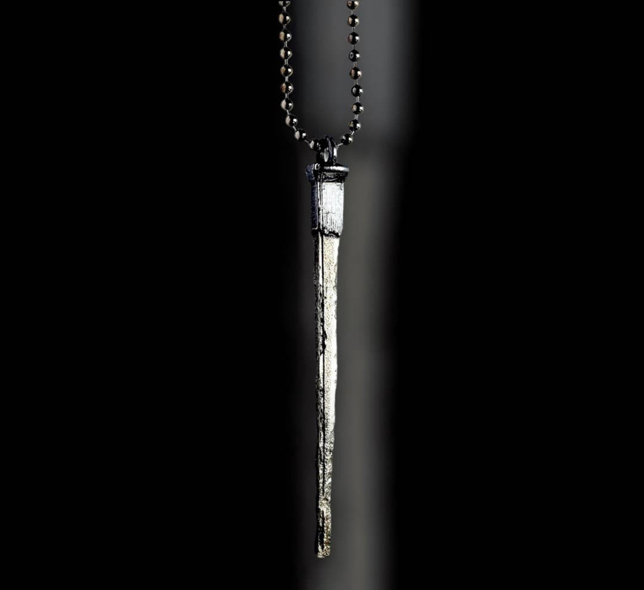 Coffin Nail Necklace - Gunmetal