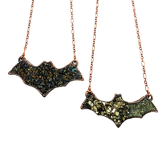 Pyrite Bat Necklace