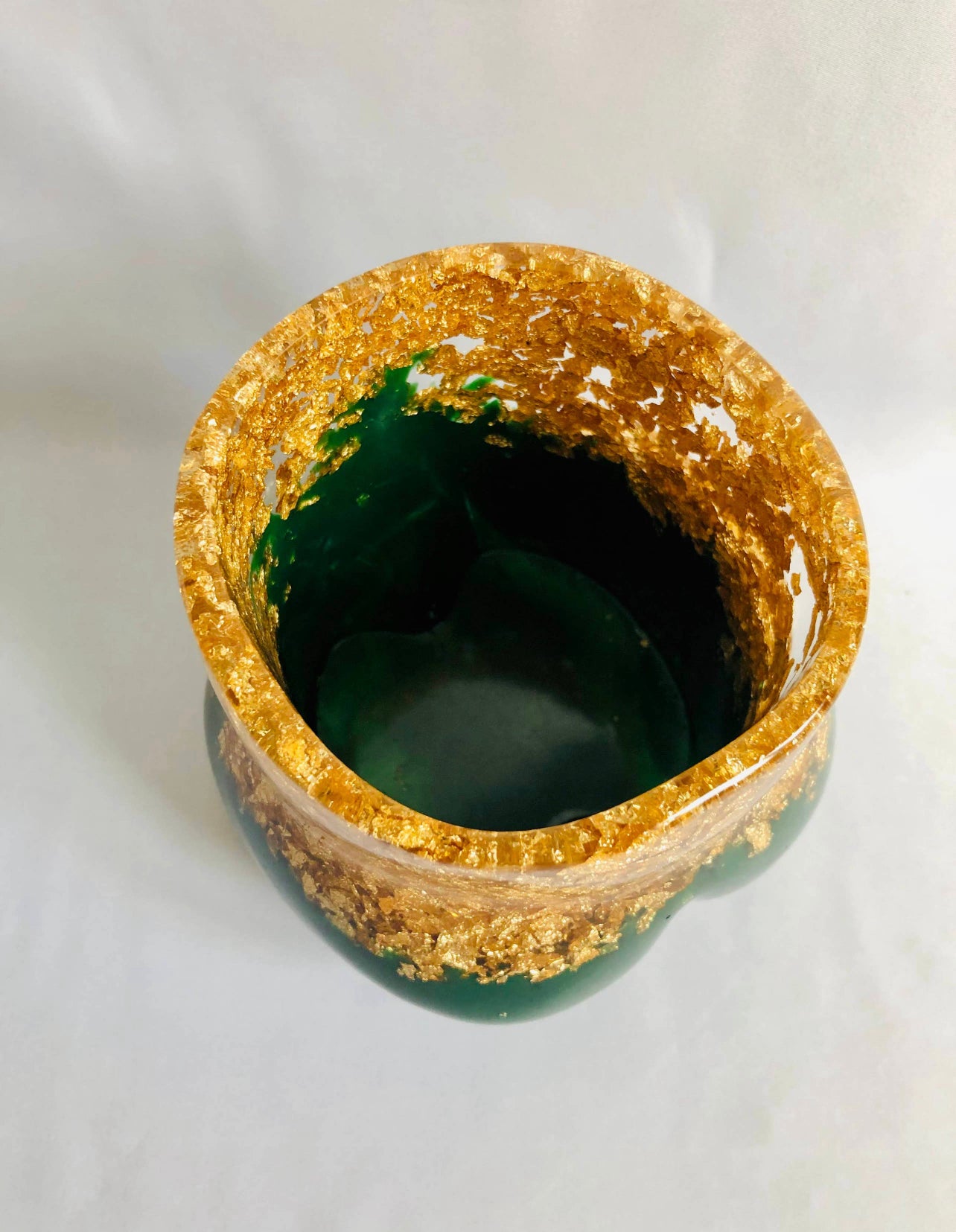 Emerald & Gold Foil Booty Planter