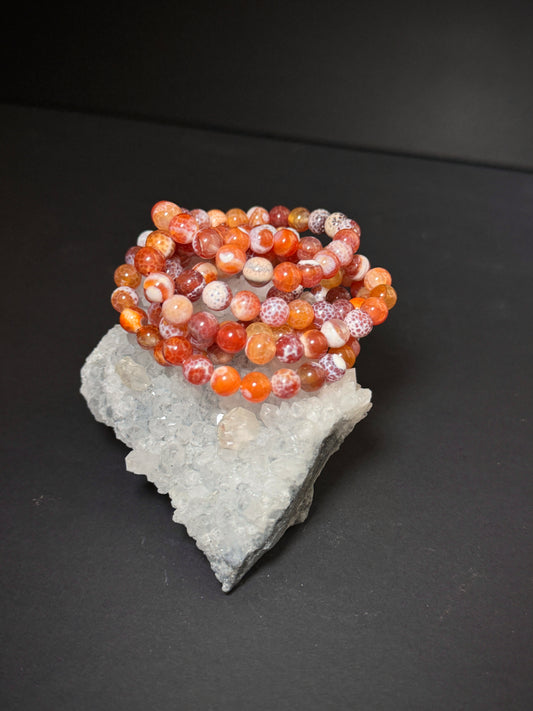 Red Orca Agate Bracelet