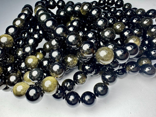 Gold Sheen Obsidian Bracelet