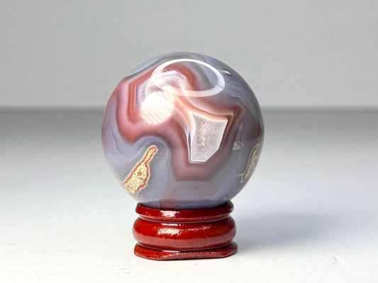Mozambique Pink Agate Sphere - D
