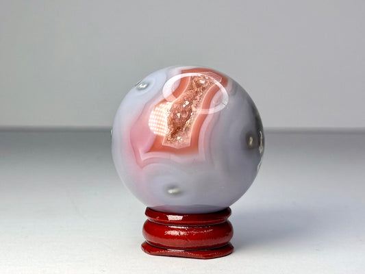 Mozambique Pink Agate Sphere - J