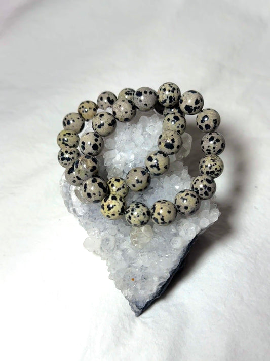 12mm Dalmation Jasper Bracelet