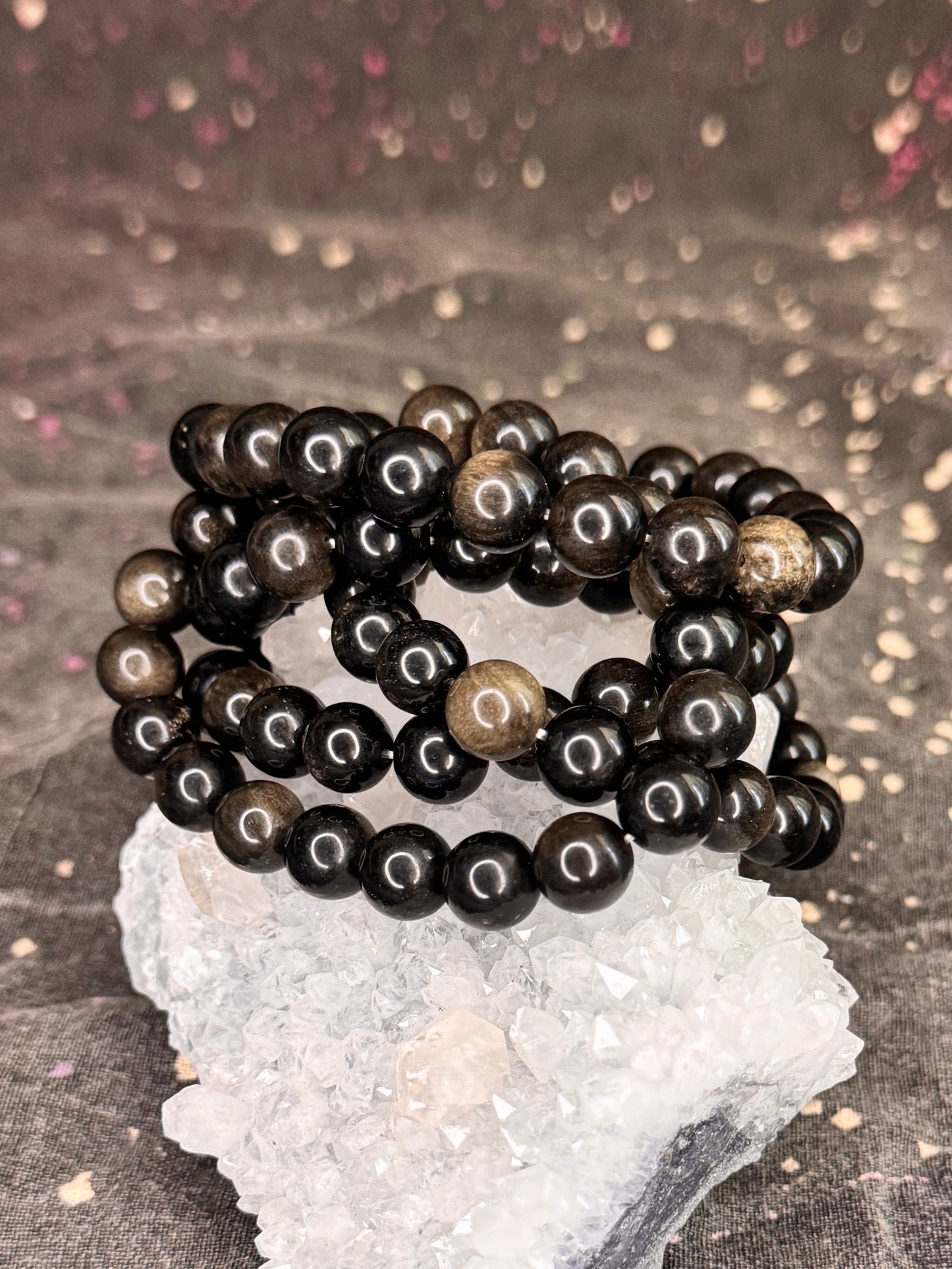 Gold Sheen Obsidian Bracelet