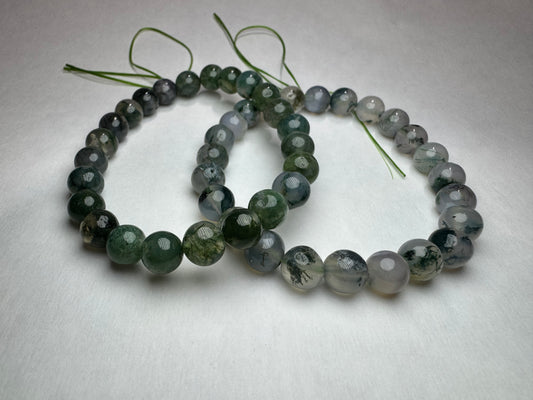 8mm Moss Agate Bracelet