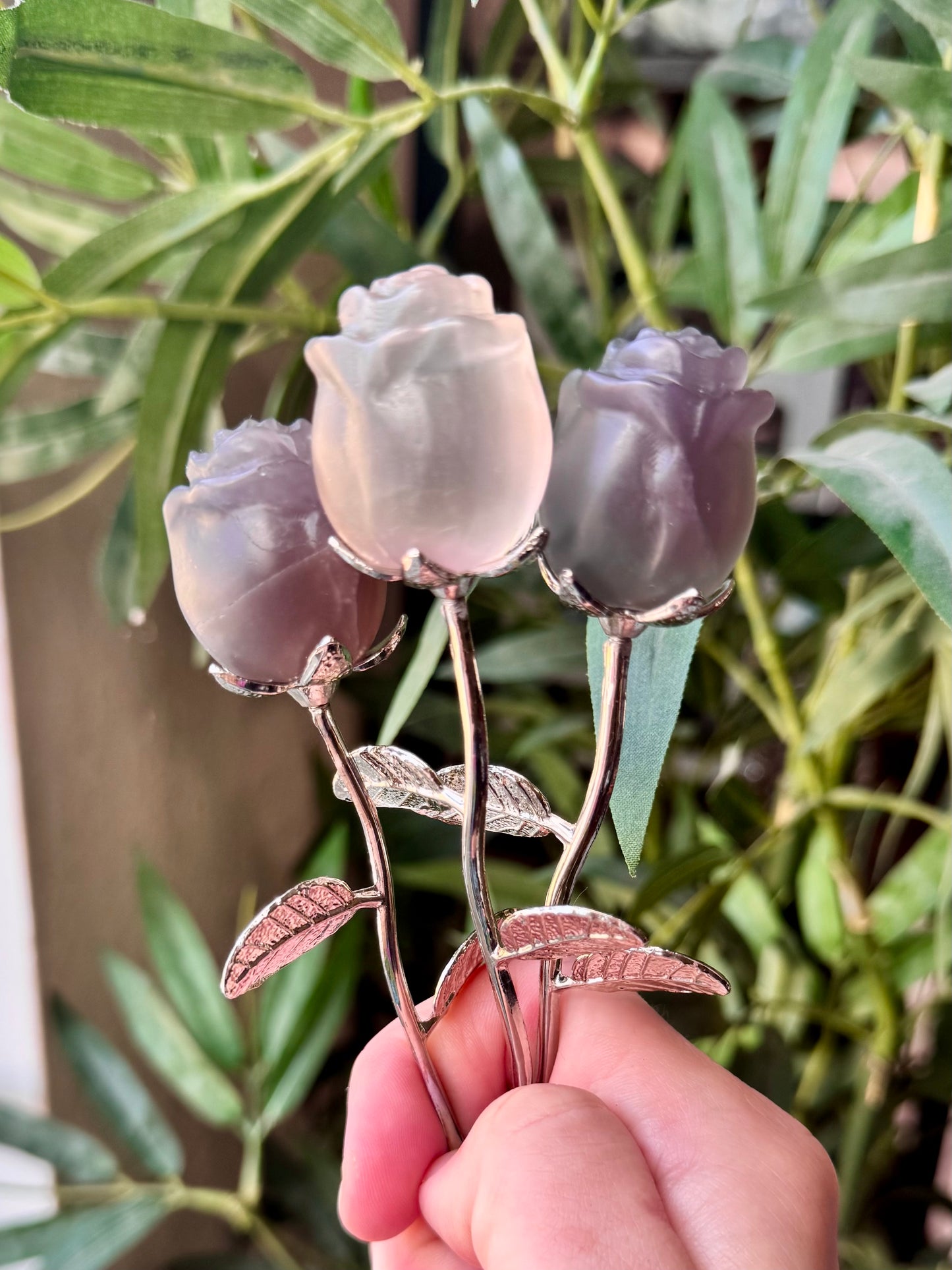 Crystal Rose on Stem