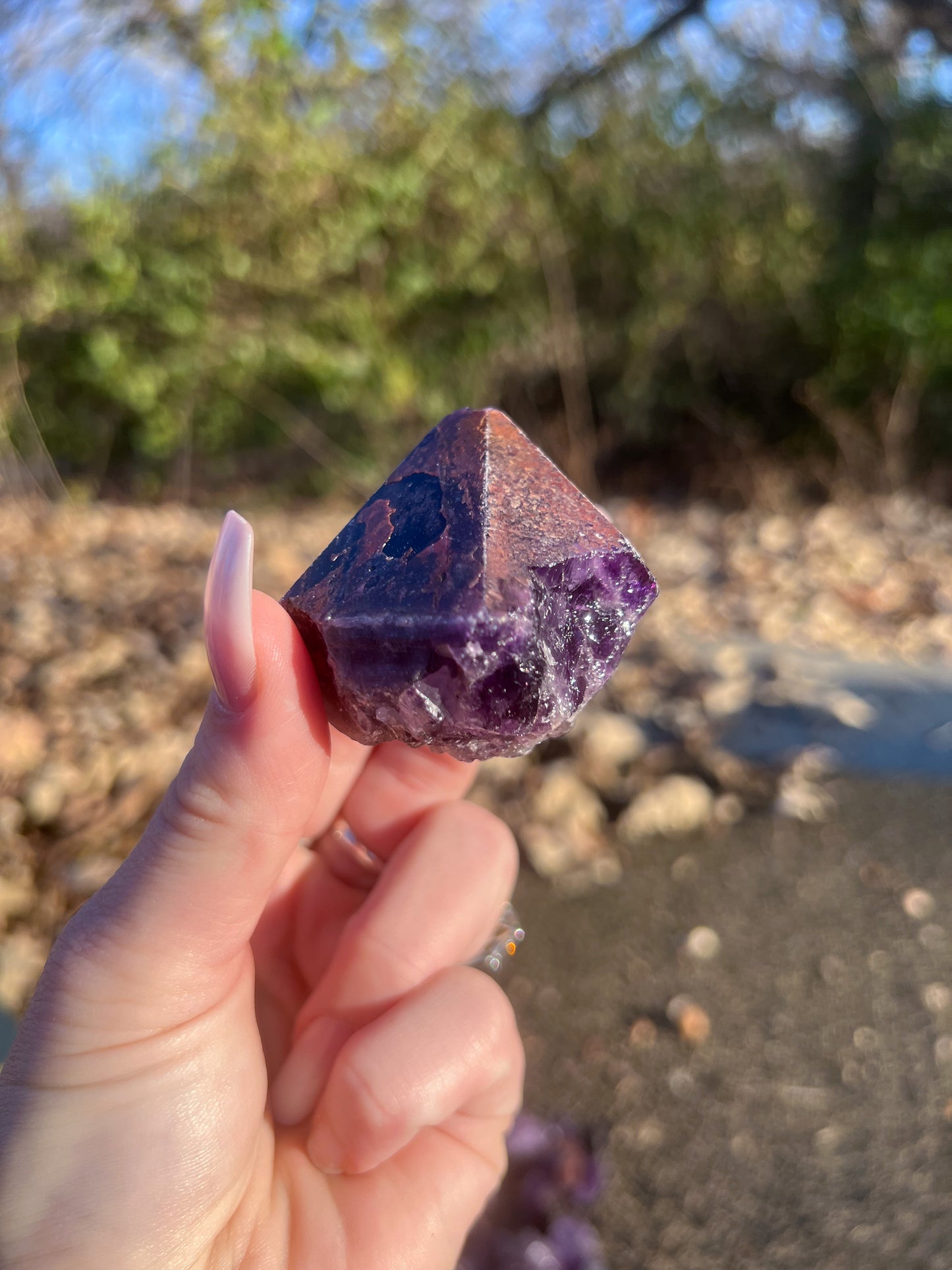 Raw Red Amethyst Tumble