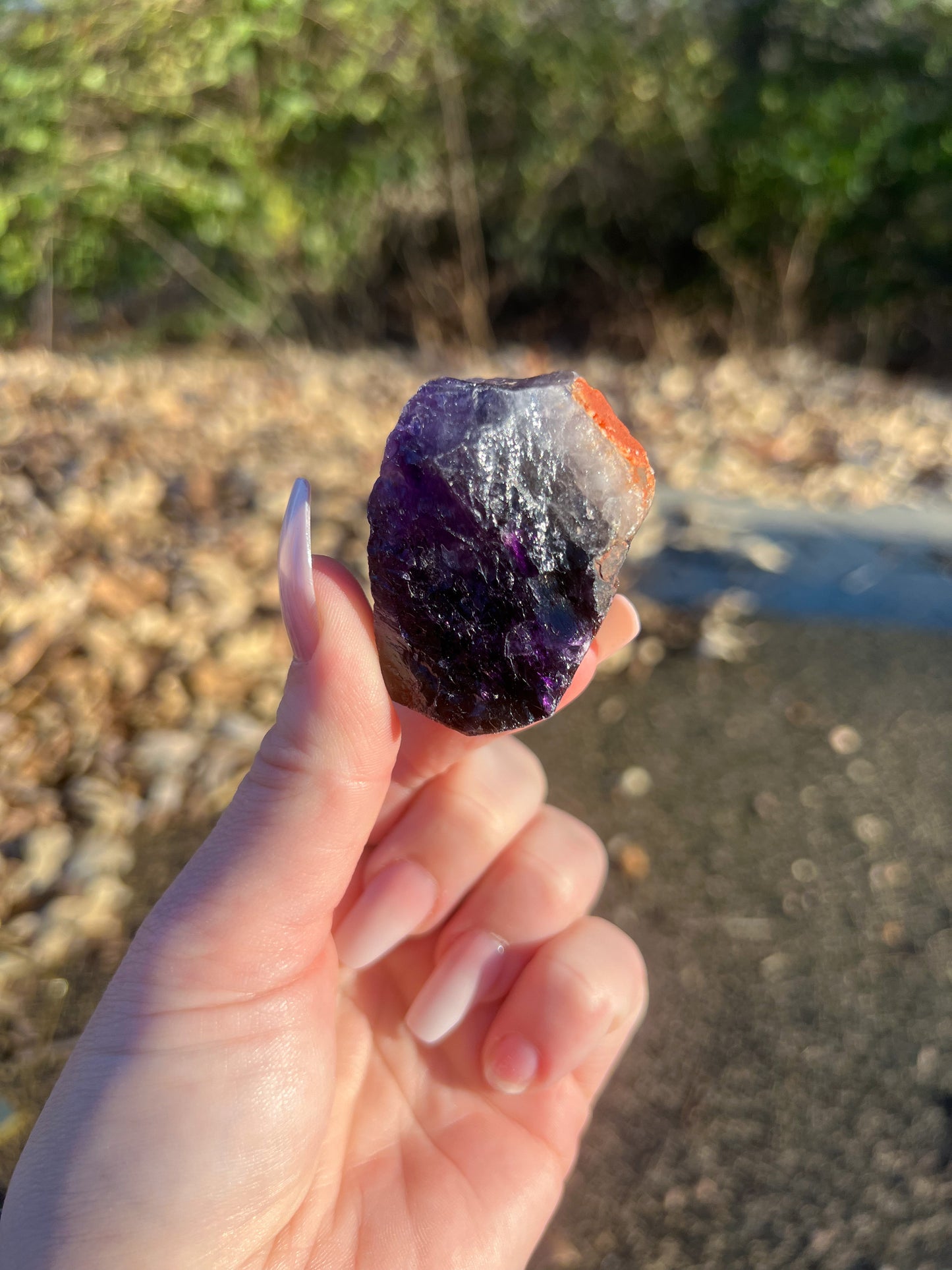 Raw Red Amethyst Tumble