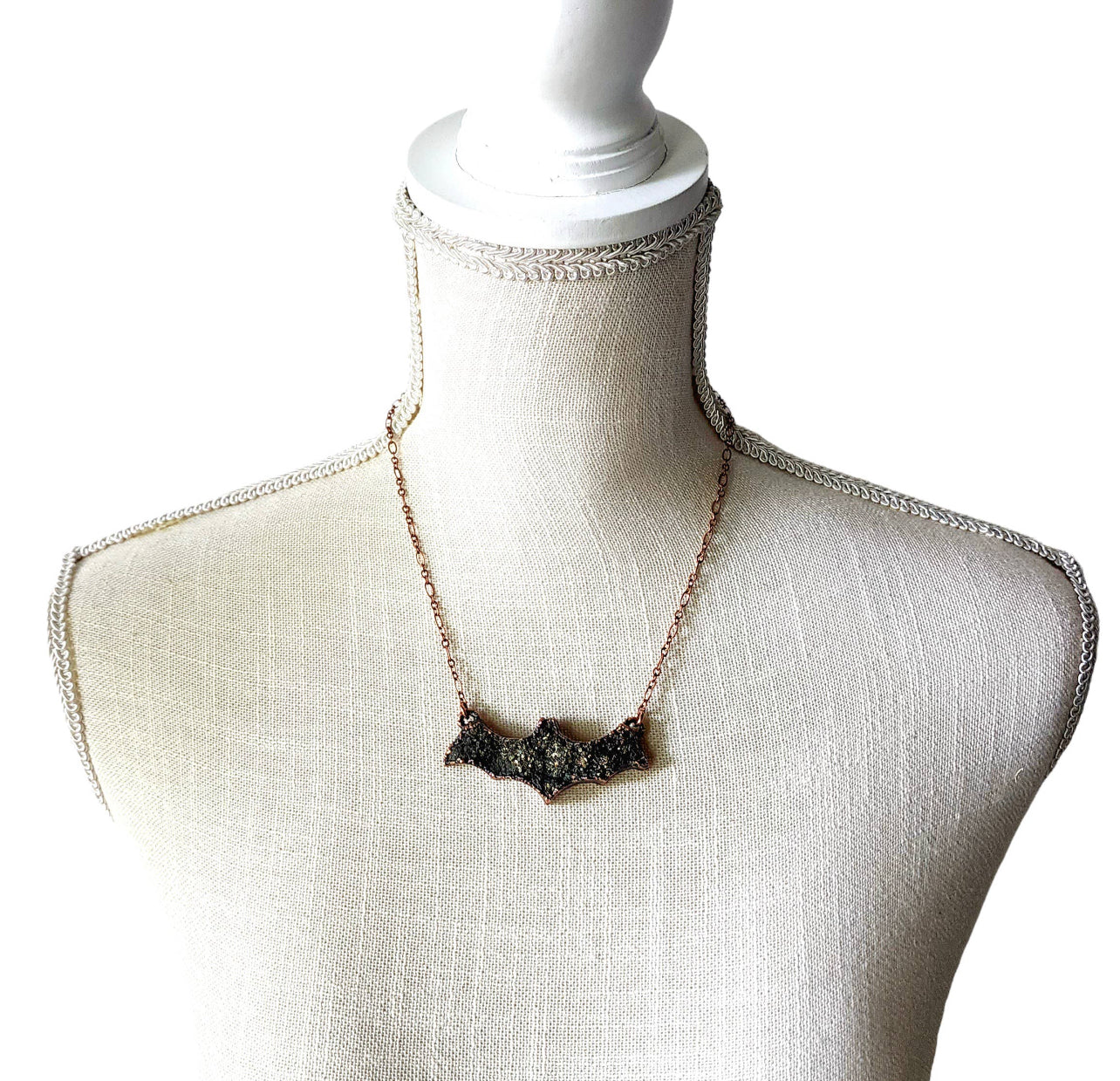 Pyrite Bat Necklace