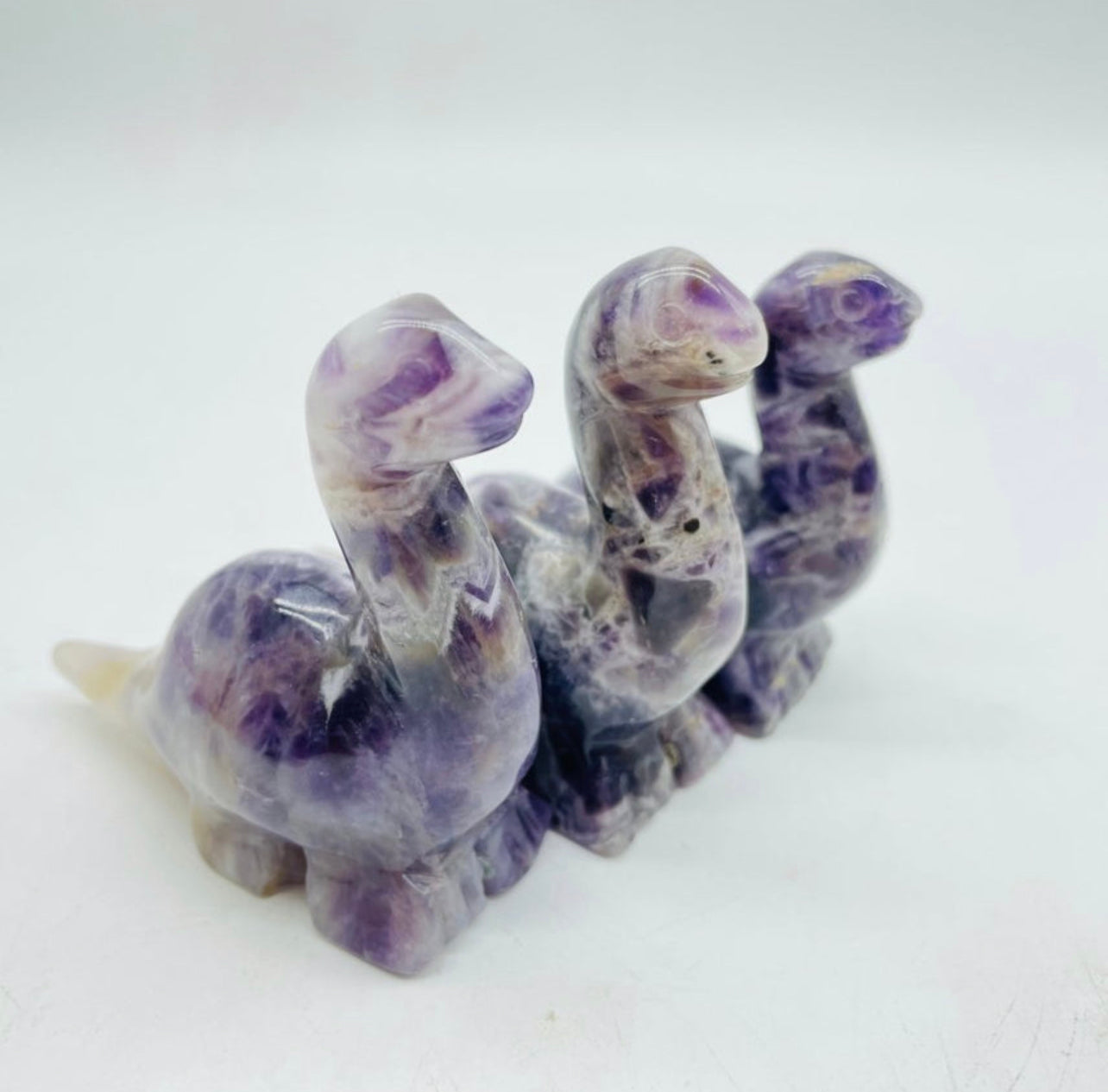 Mini Chevron Amethyst Dino