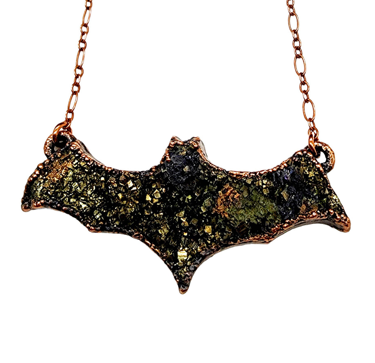 Pyrite Bat Necklace