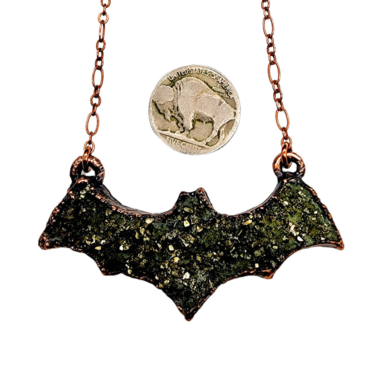 Pyrite Bat Necklace