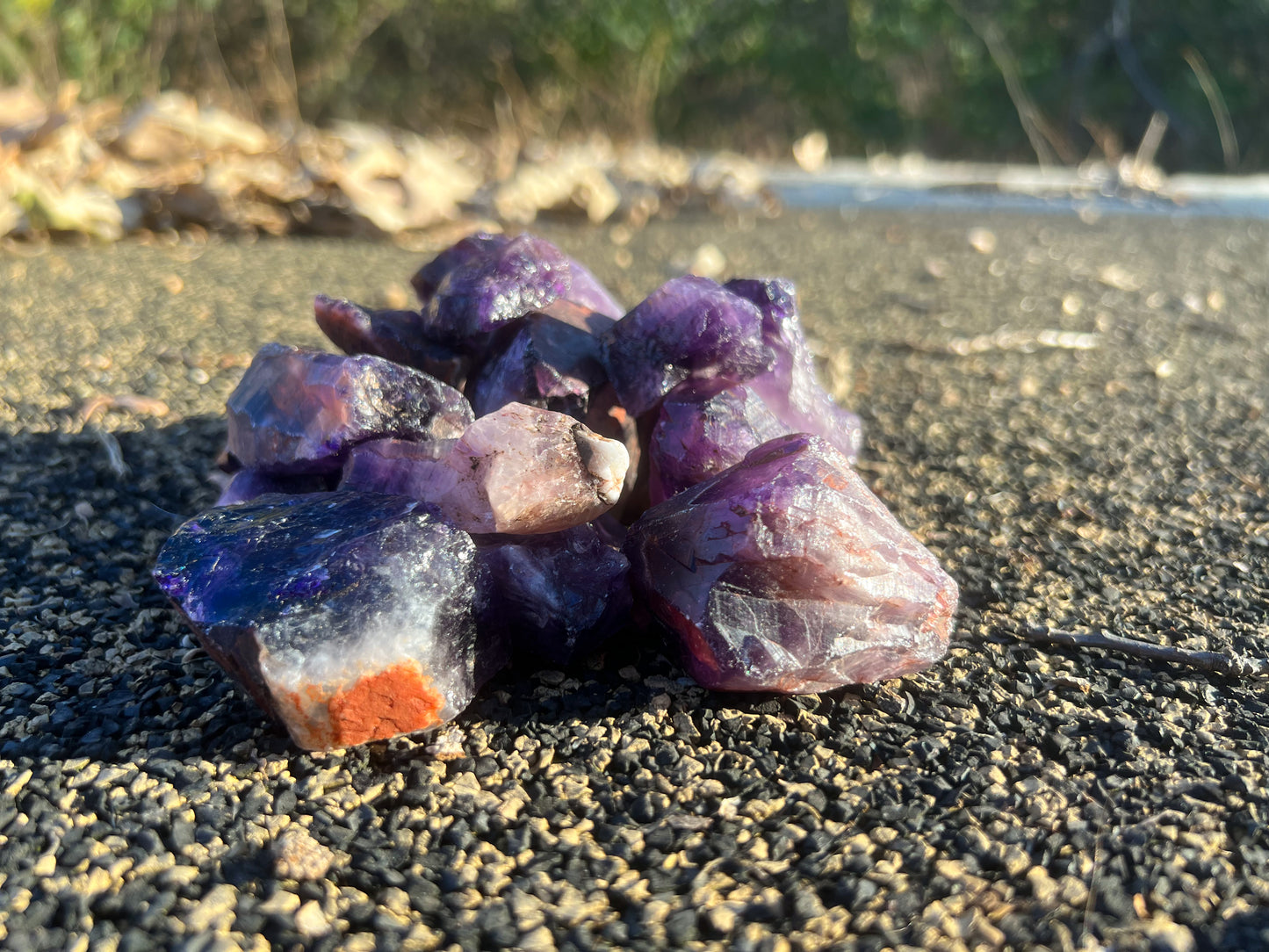 Raw Red Amethyst Tumble