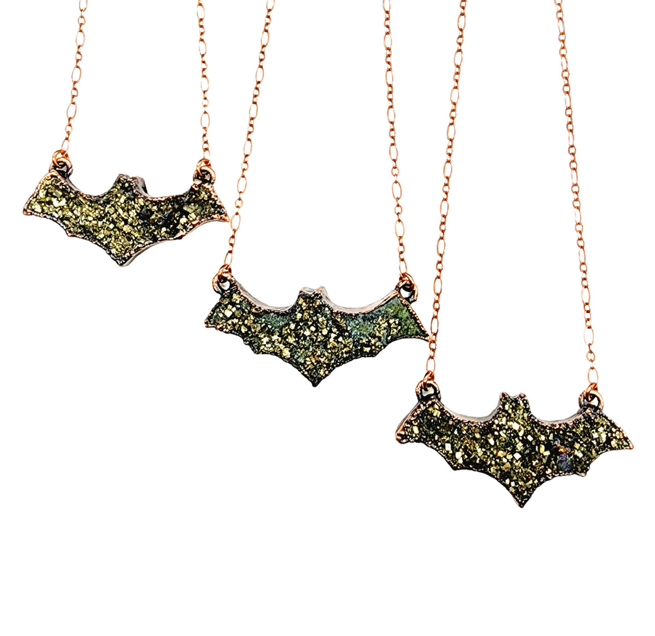 Pyrite Bat Necklace