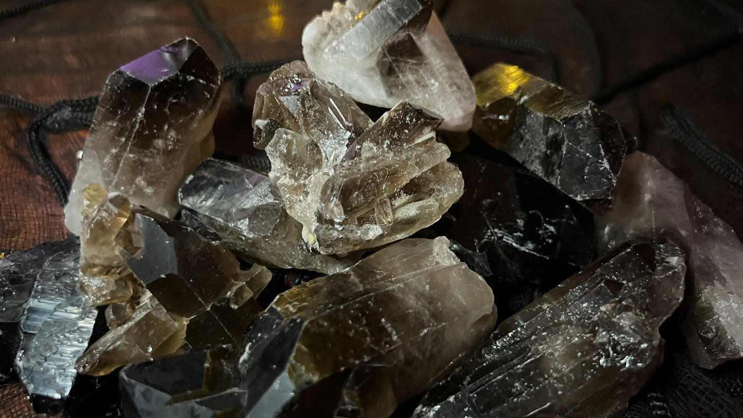 Smoky Quartz Clusters