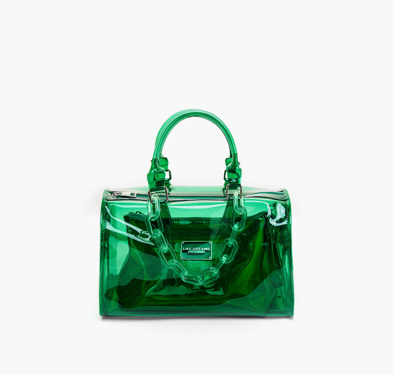 Green Clear Satchel