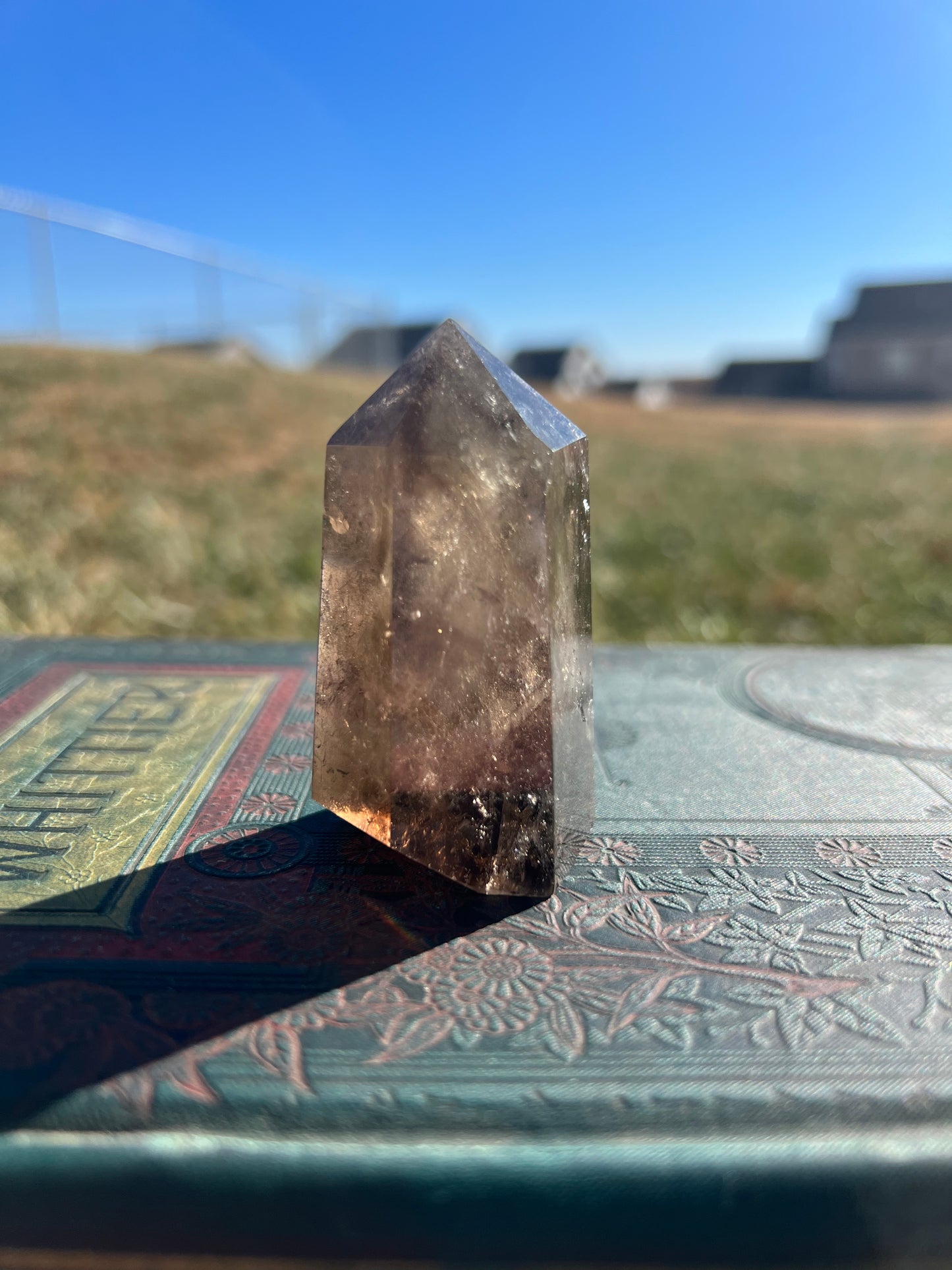 Smokey Quartz Tower w/ Rainbows