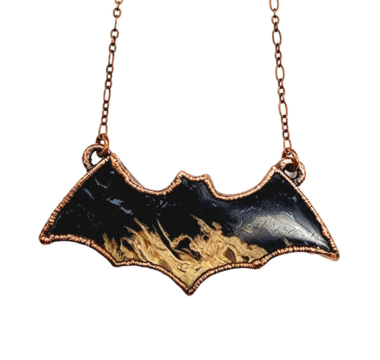 Fossilized Palm Root Bat Necklace