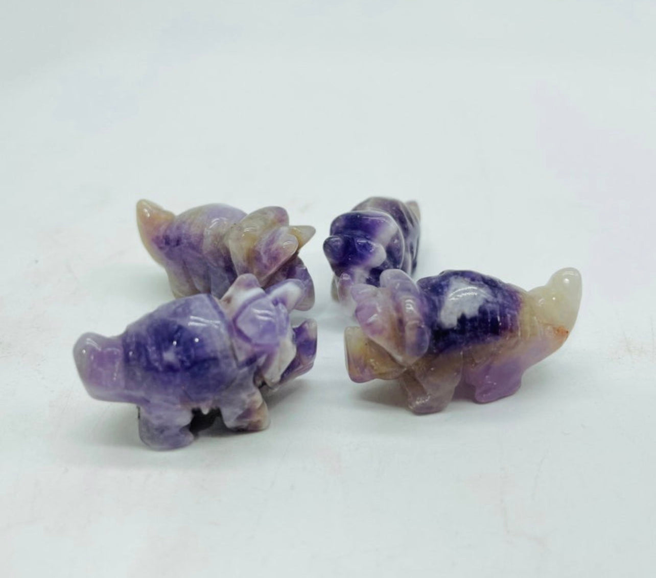 Mini Chevron Amethyst Dino