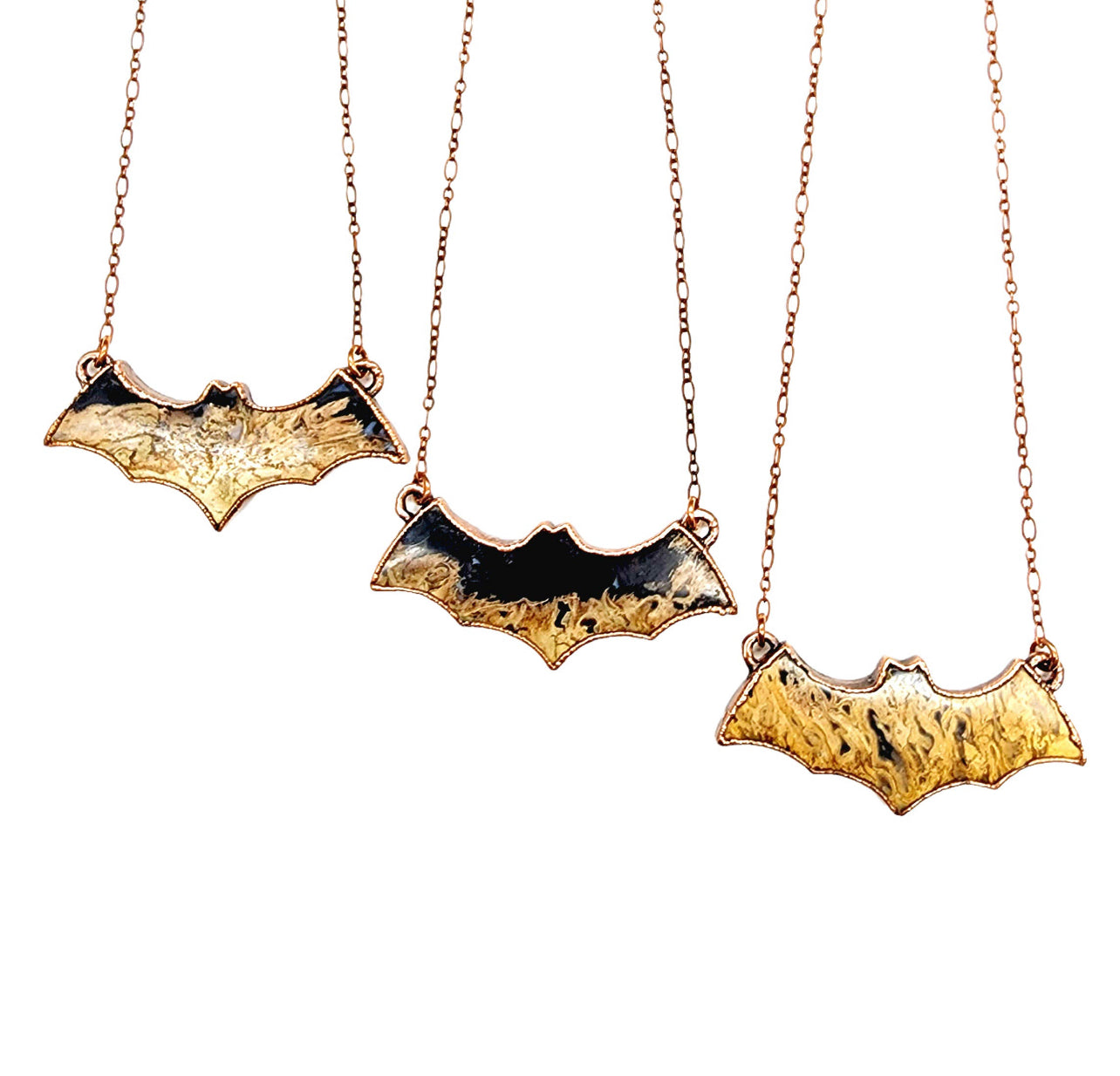 Fossilized Palm Root Bat Necklace