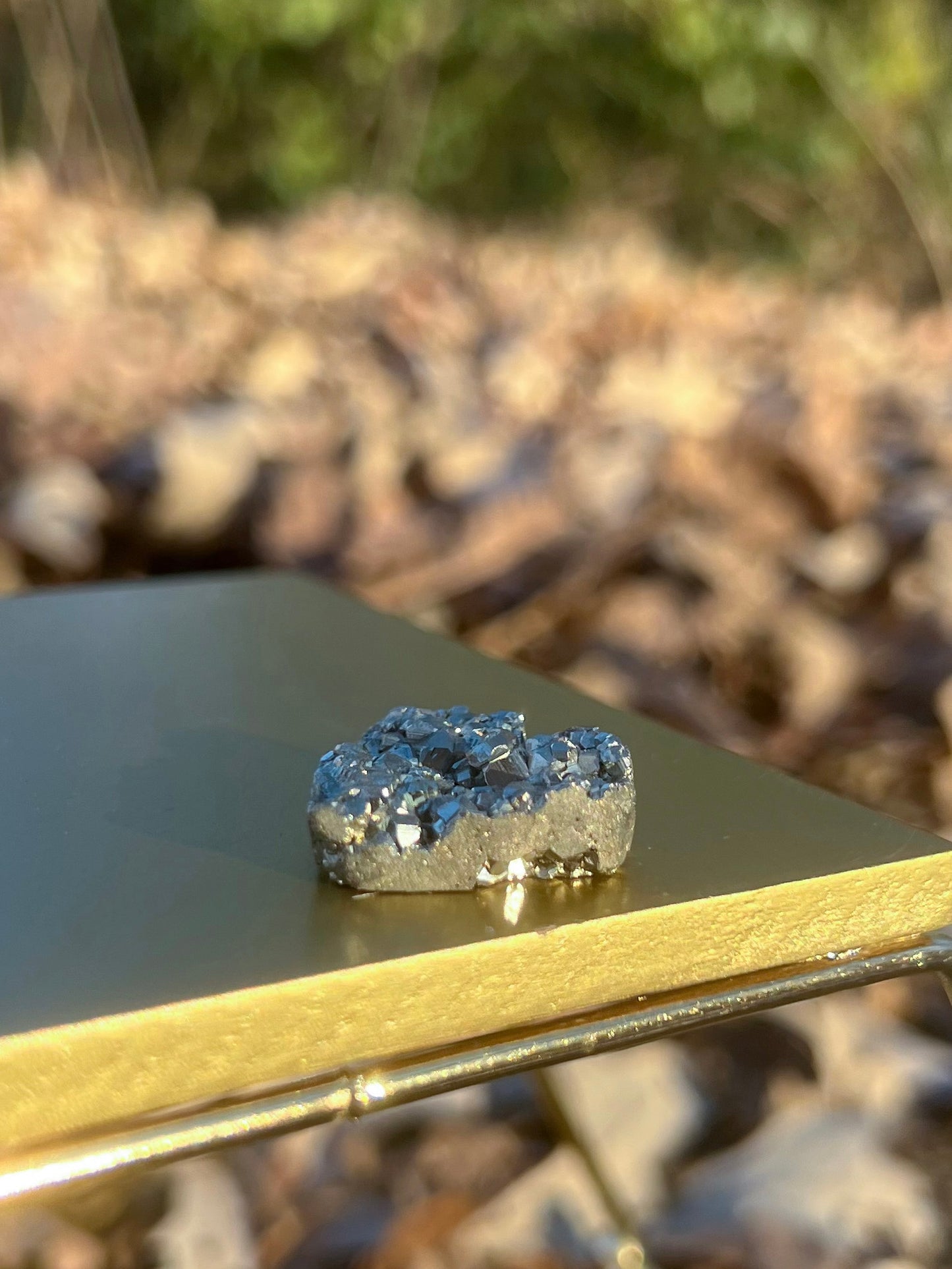 Druzy Pyrite Heart