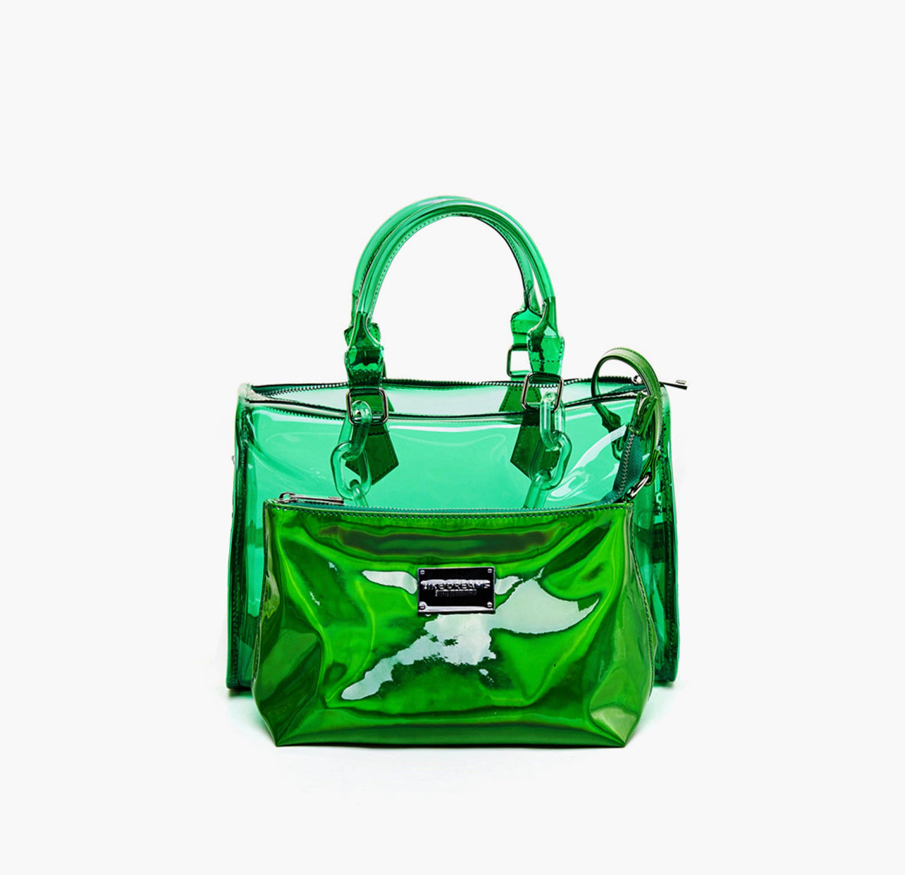 Green Clear Satchel