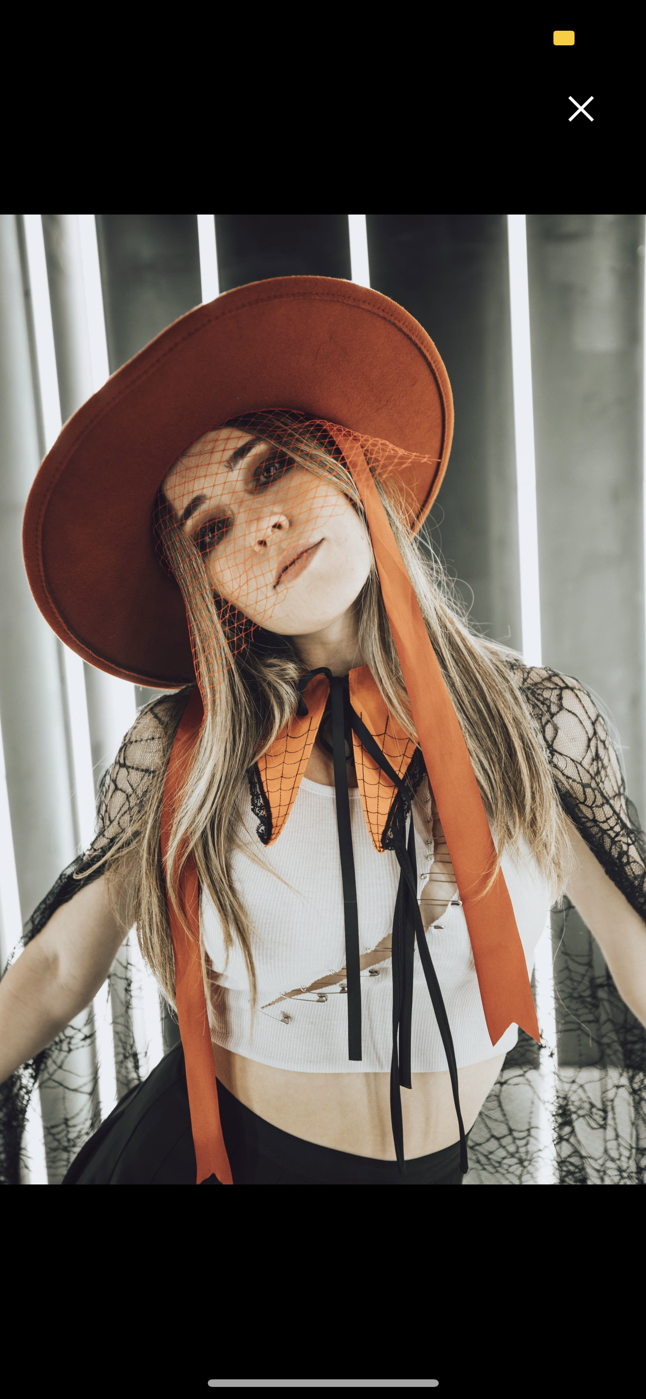 Orange Spiderweb Embroidered Collar