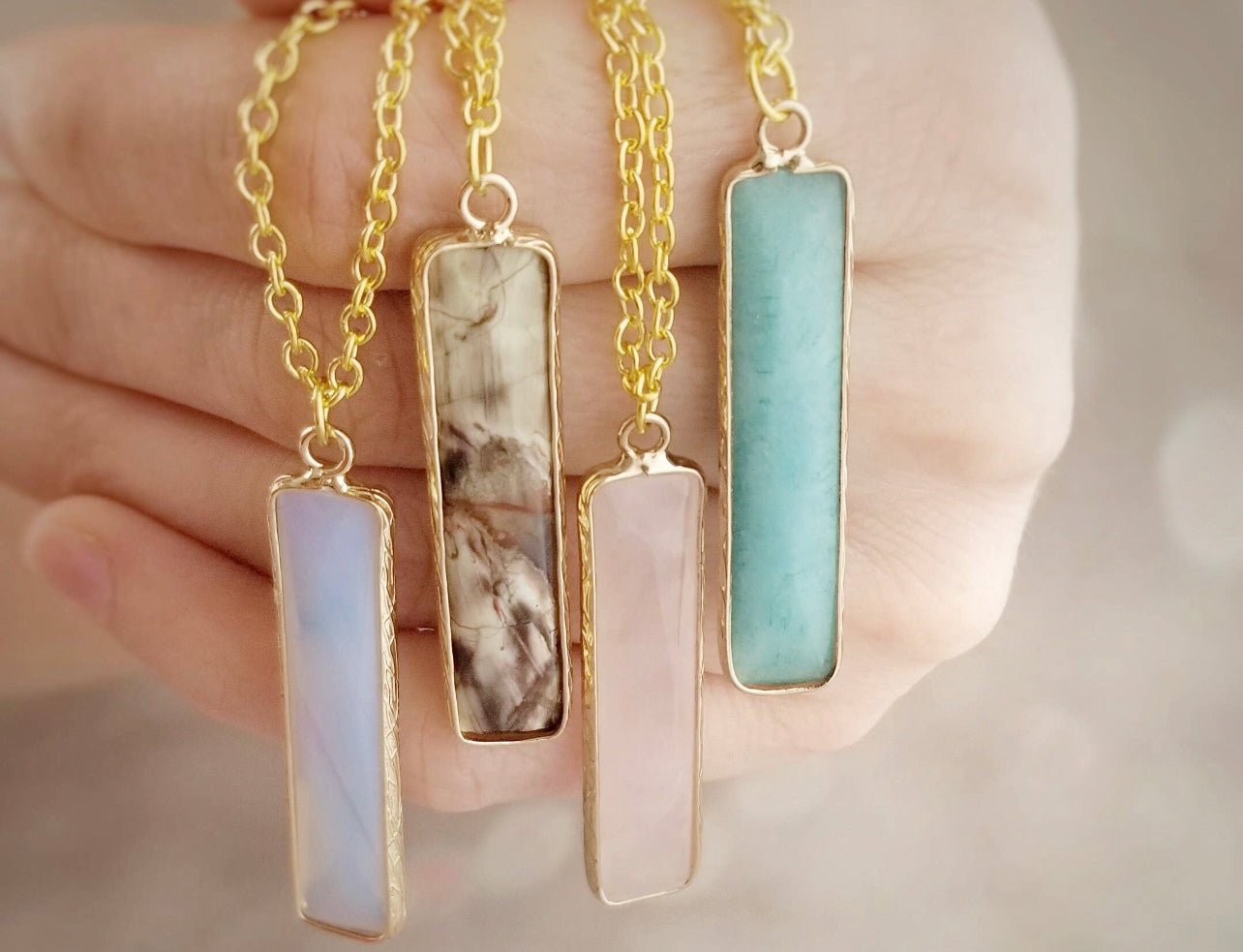 Crystal Bar Necklace