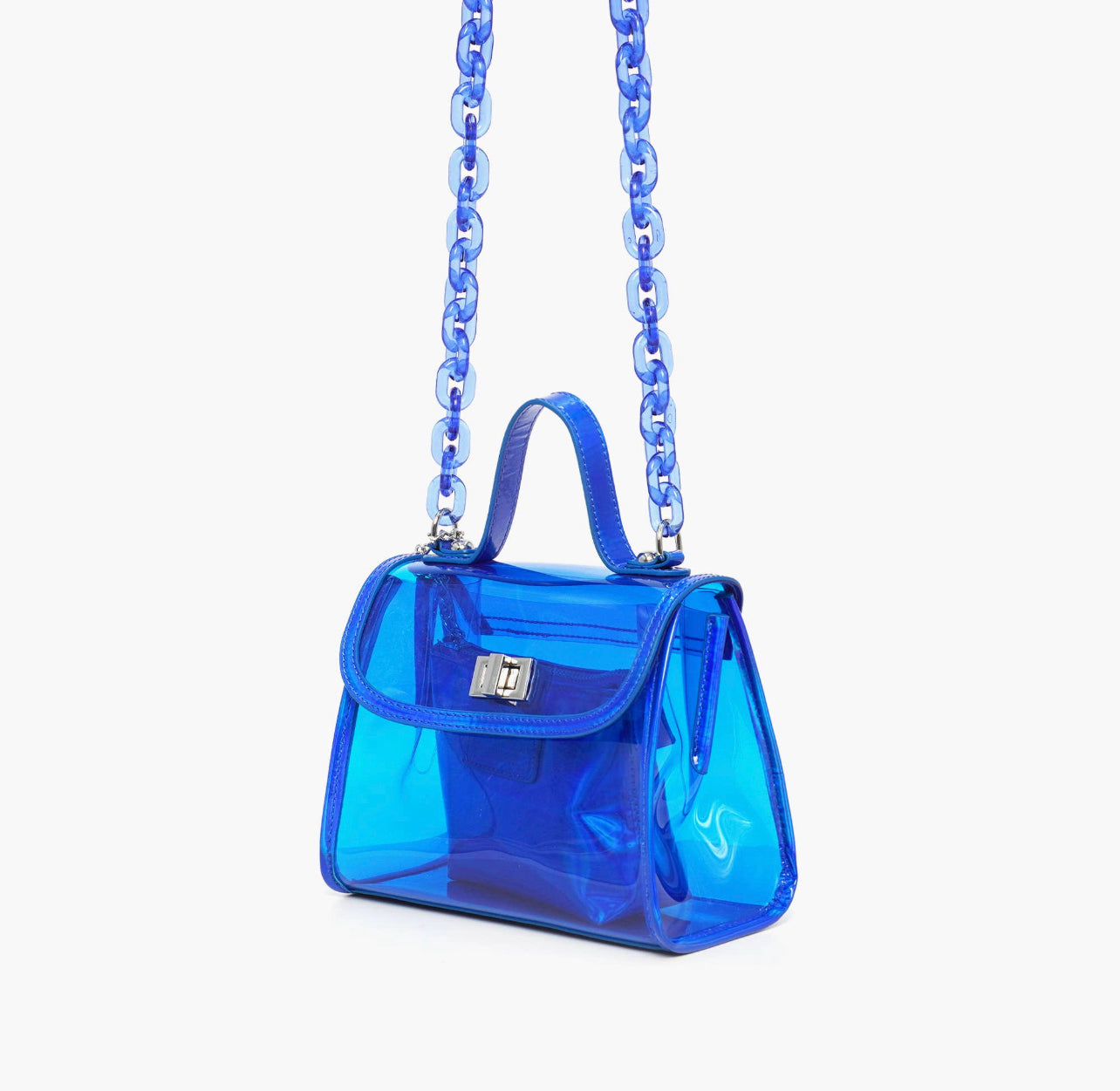 Blue Clear Mini Racer Crossbody Bag Set