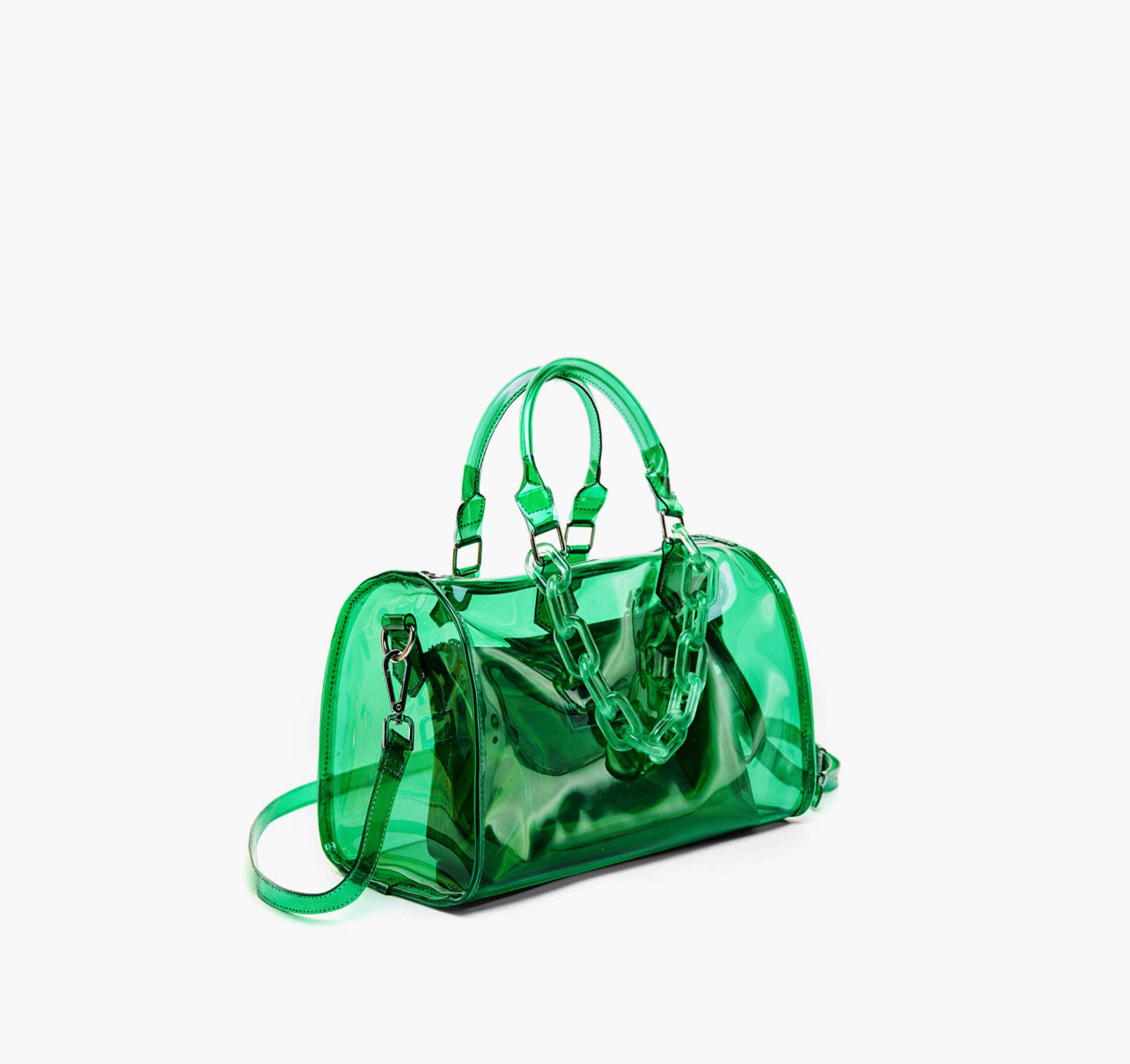 Green Clear Satchel