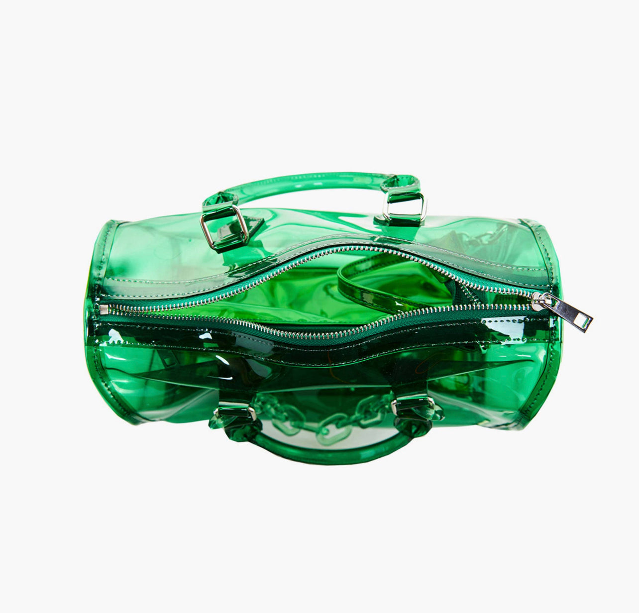 Green Clear Satchel