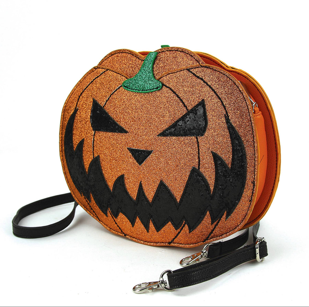 2-Faced Jack-O-Lantern Crossbody Bag