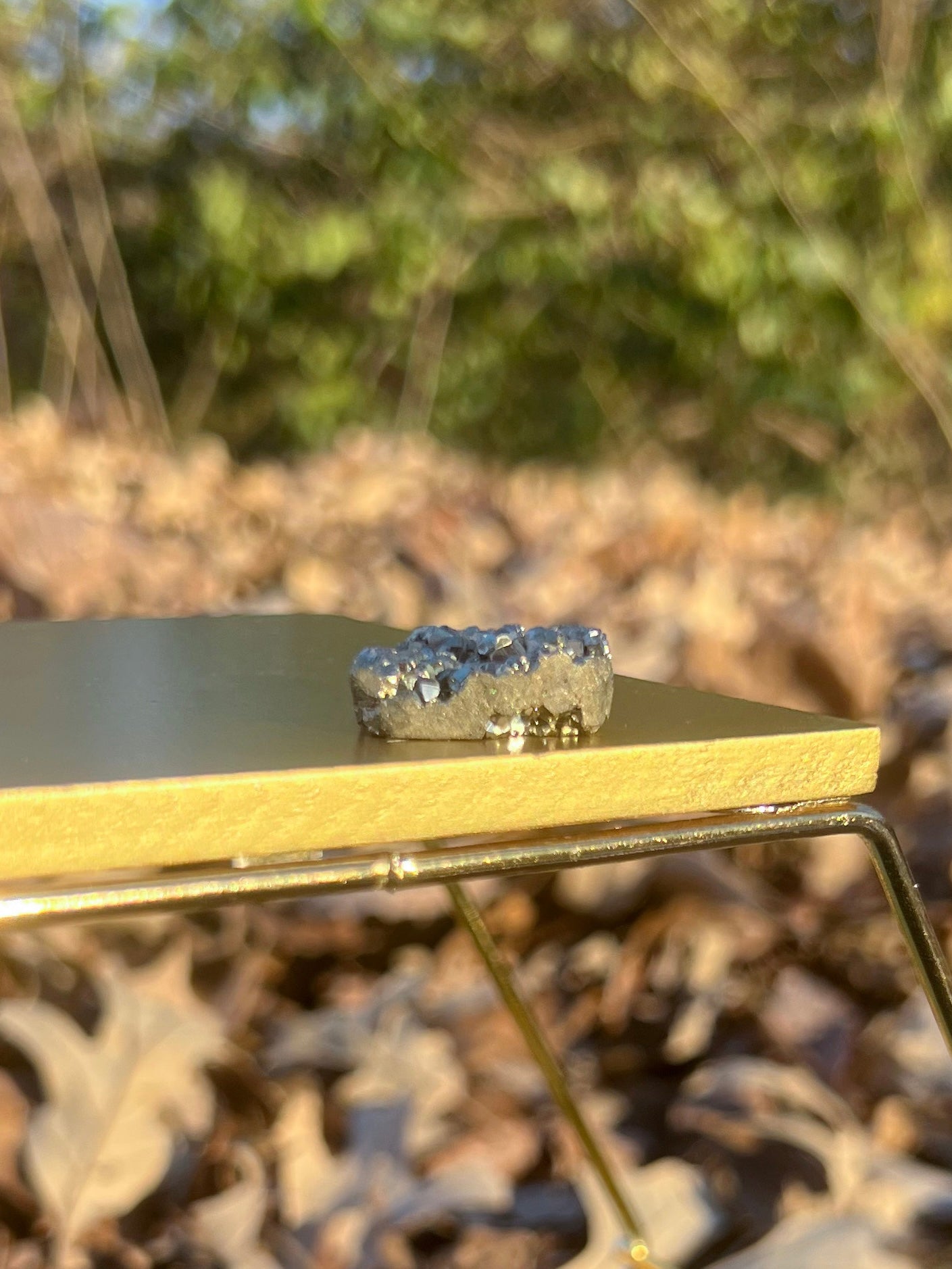 Druzy Pyrite Heart