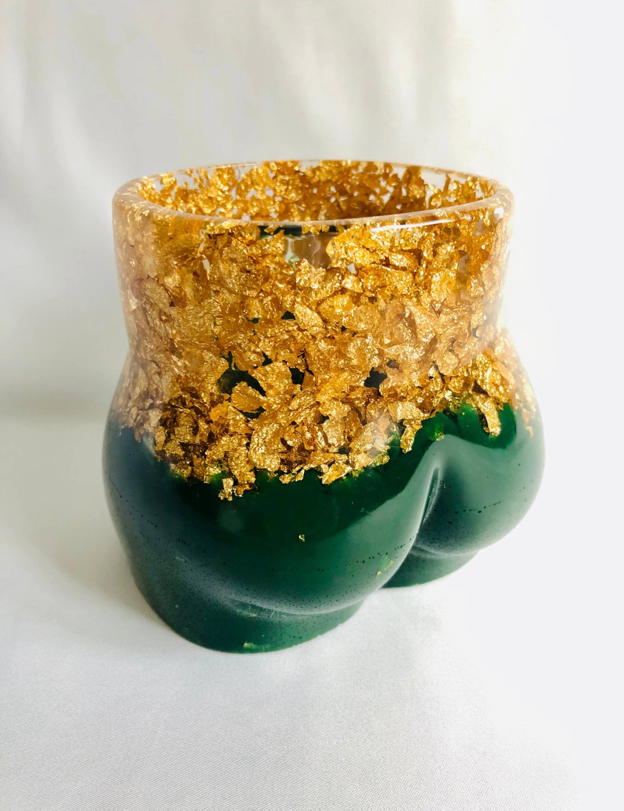 Emerald & Gold Foil Booty Planter