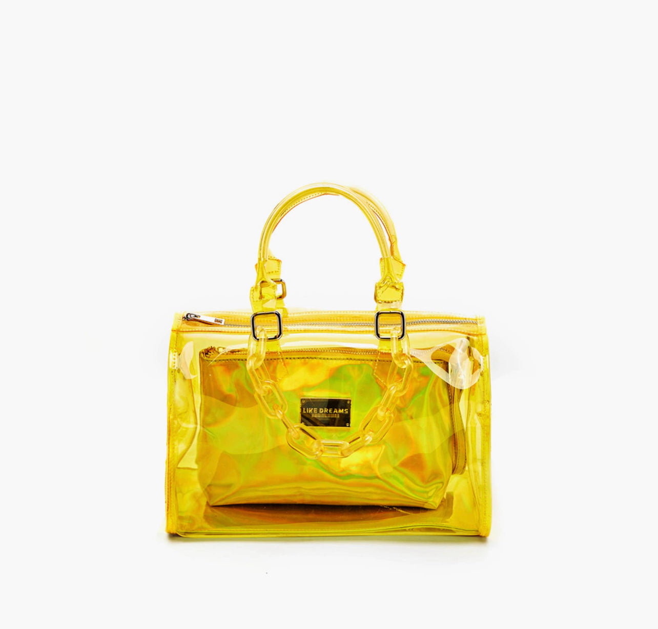 Yellow Holographic Satchel