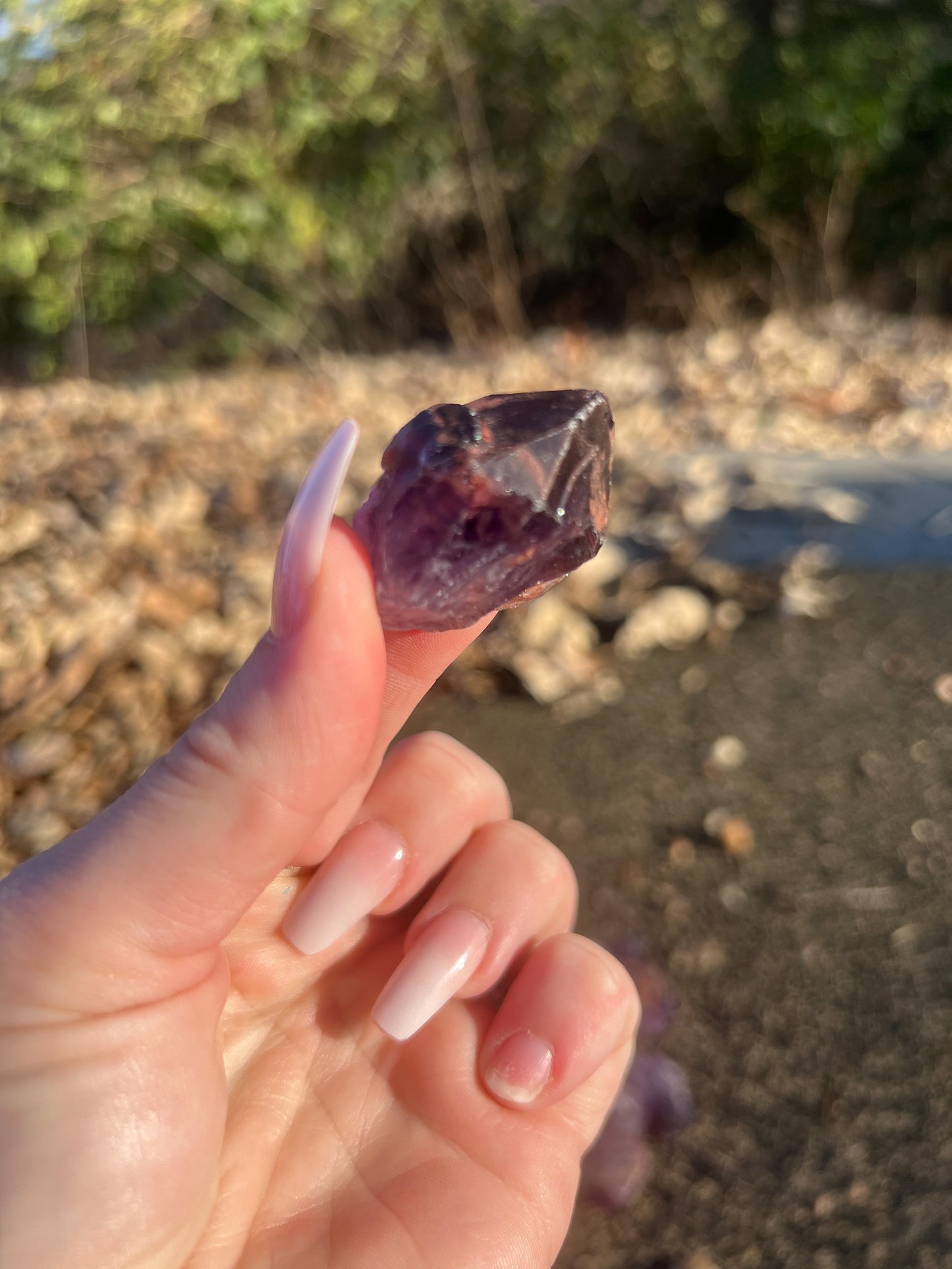 Raw Red Amethyst Tumble