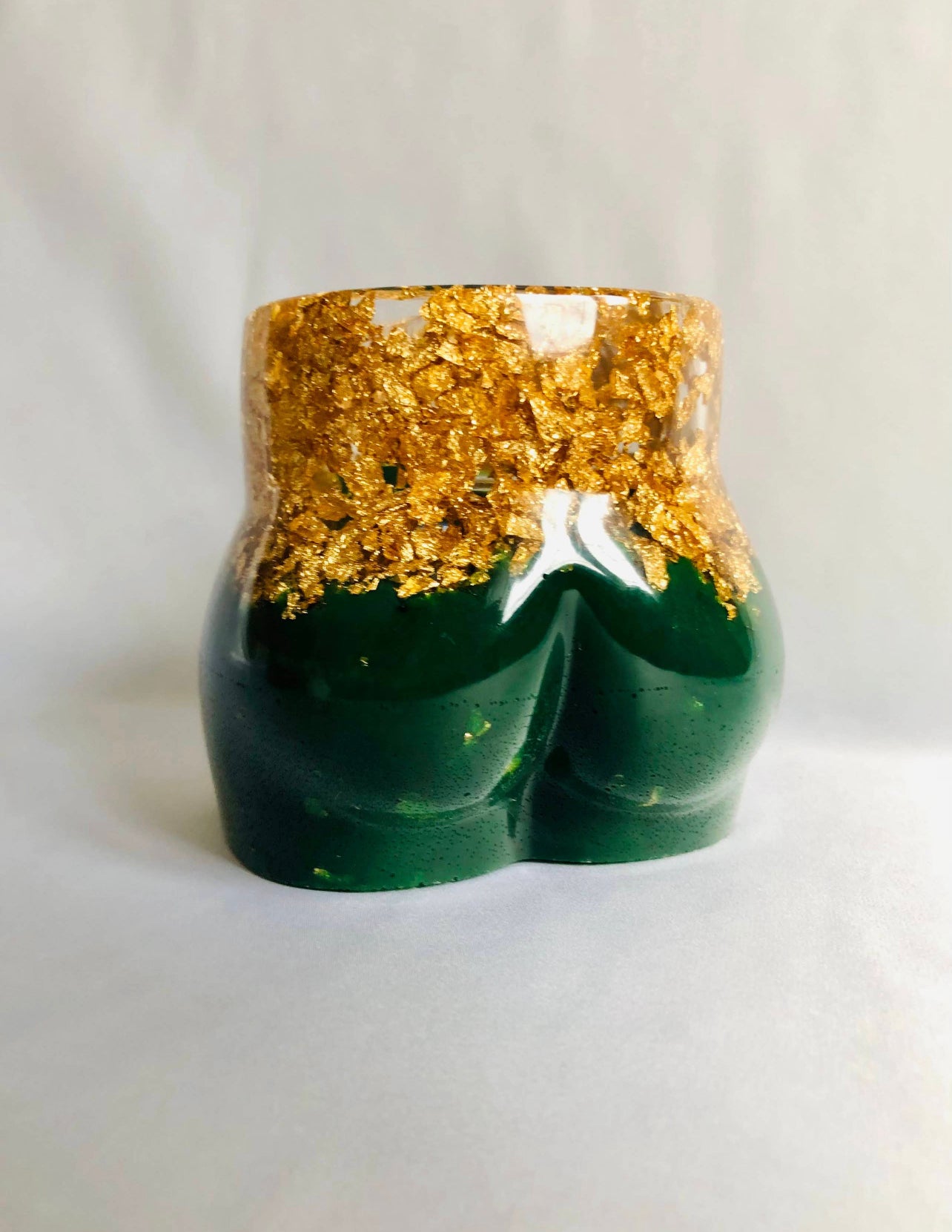 Emerald & Gold Foil Booty Planter