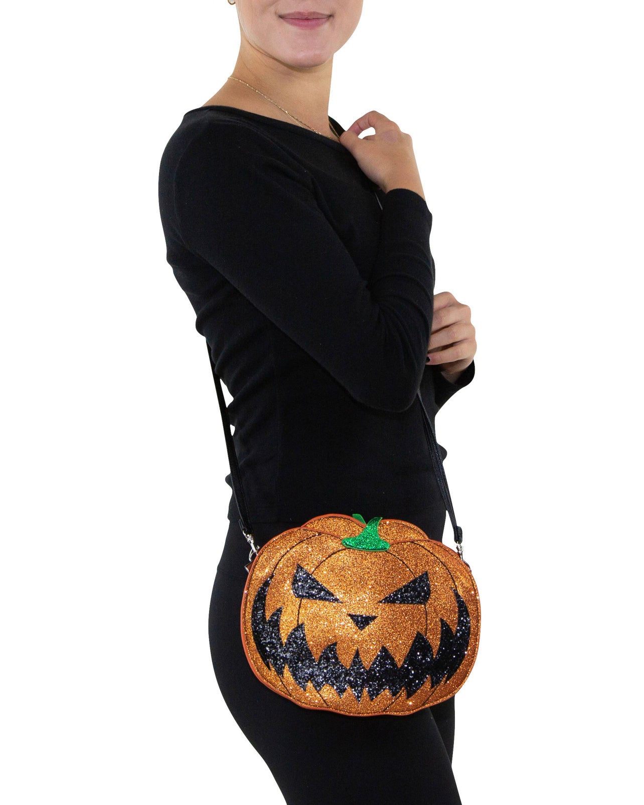 2-Faced Jack-O-Lantern Crossbody Bag