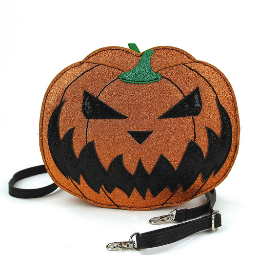 2-Faced Jack-O-Lantern Crossbody Bag