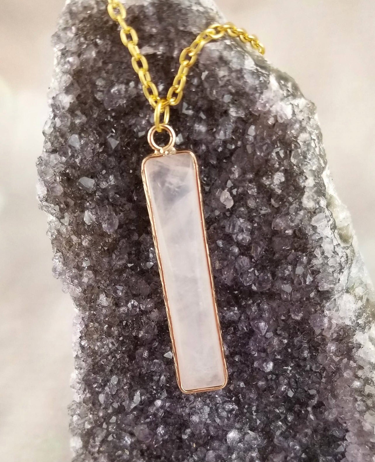 Crystal Bar Necklace