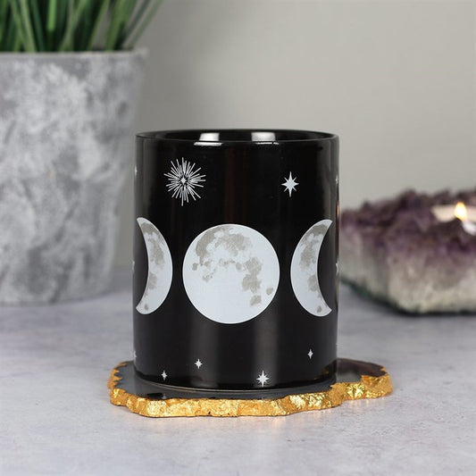 Triple Moon Black Mug