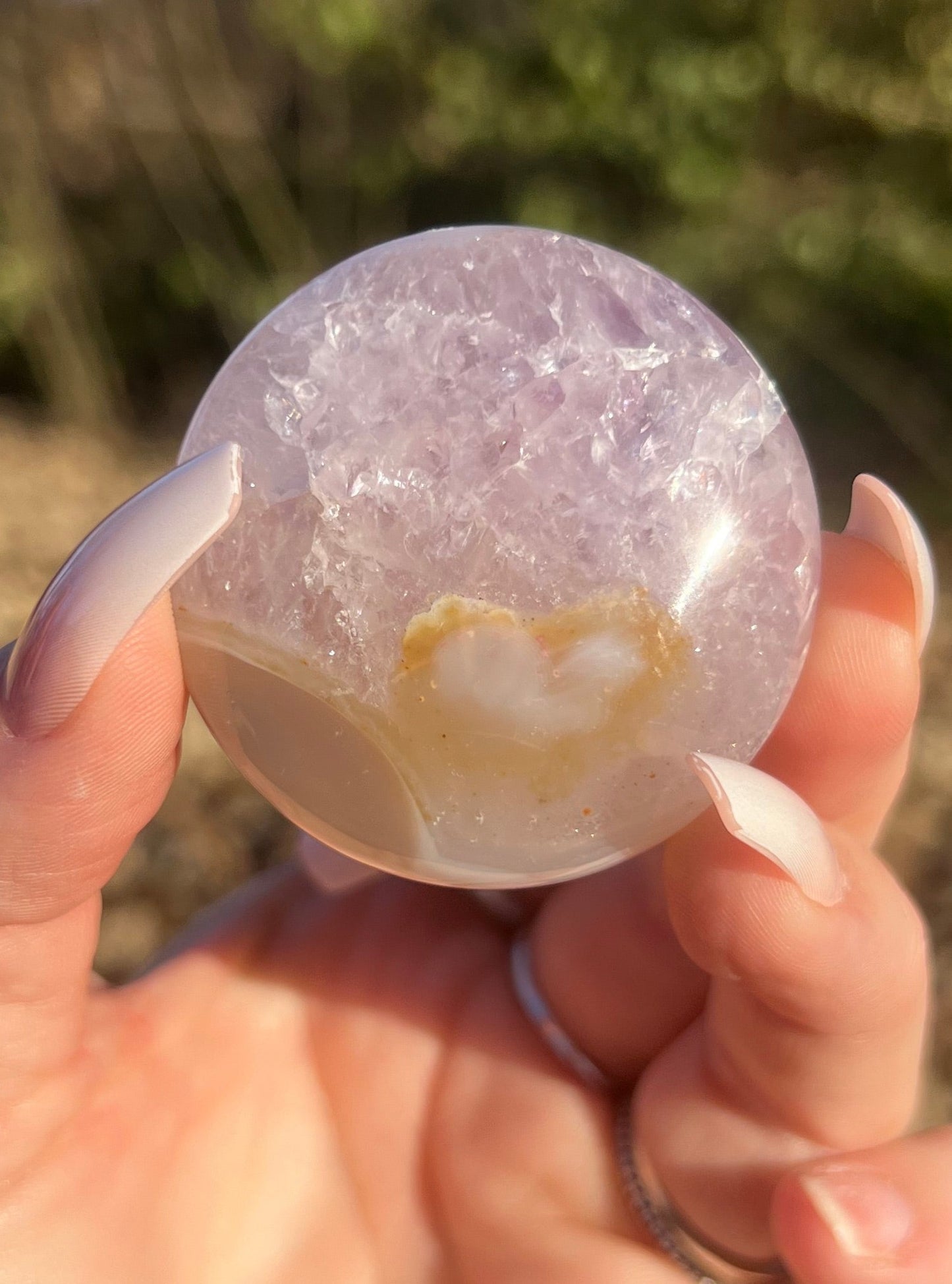 Rainbow Filled Amethyst Flower Agate Palm